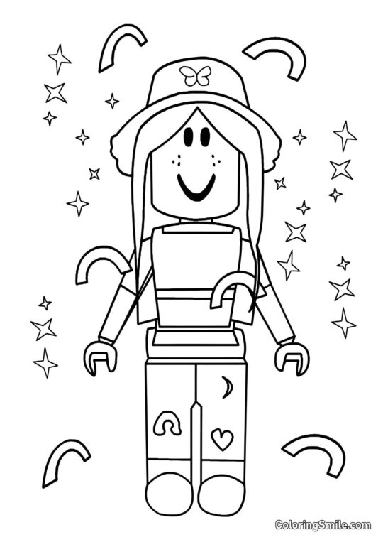 Avatar Fille Roblox - Page de Coloriage