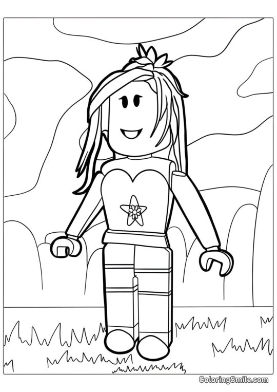 Roblox Fille - Page de Coloriage