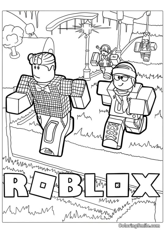 Roblox en Course - Page de Coloriage
