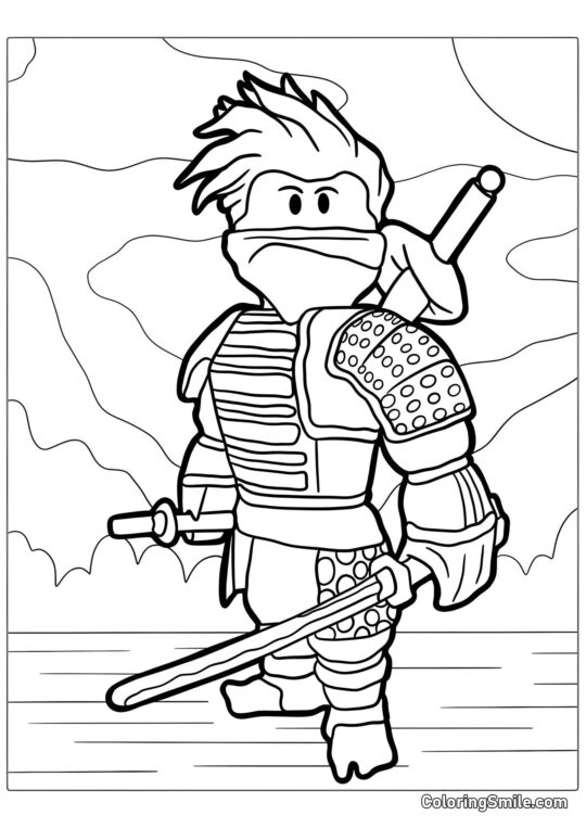 Roblox Peau de Ninja - Page de Coloriage