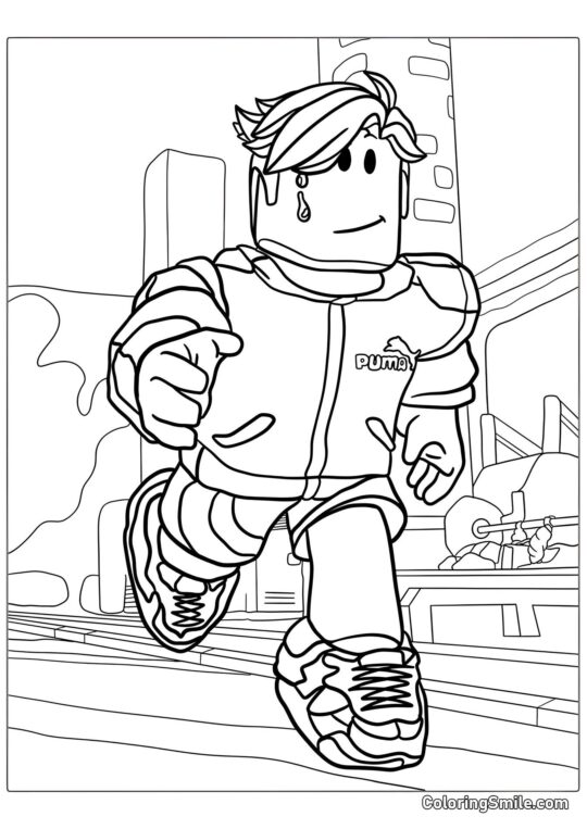 Roblox en Course - Page de Coloriage