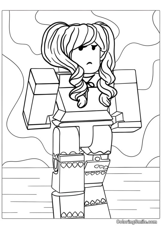 Roblox Peau de Fille - Page de Coloriage