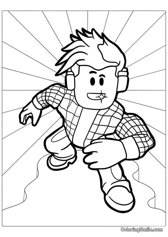 Peau Roblox avec Écouteurs - Page de Coloriage