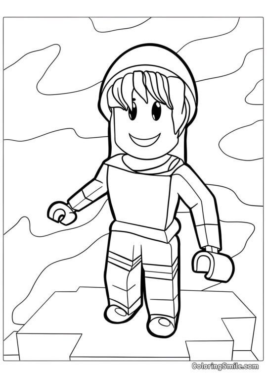 Roblox Fille Souriante - Page de Coloriage