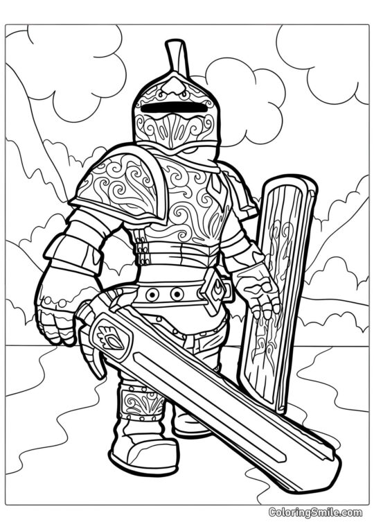 Roblox Peau de Chevalier - Page de Coloriage