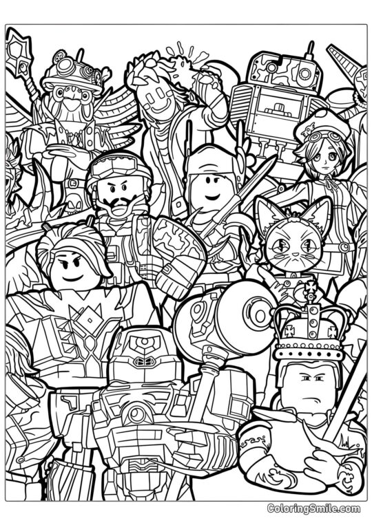 Roblox Antistress - Page de Coloriage