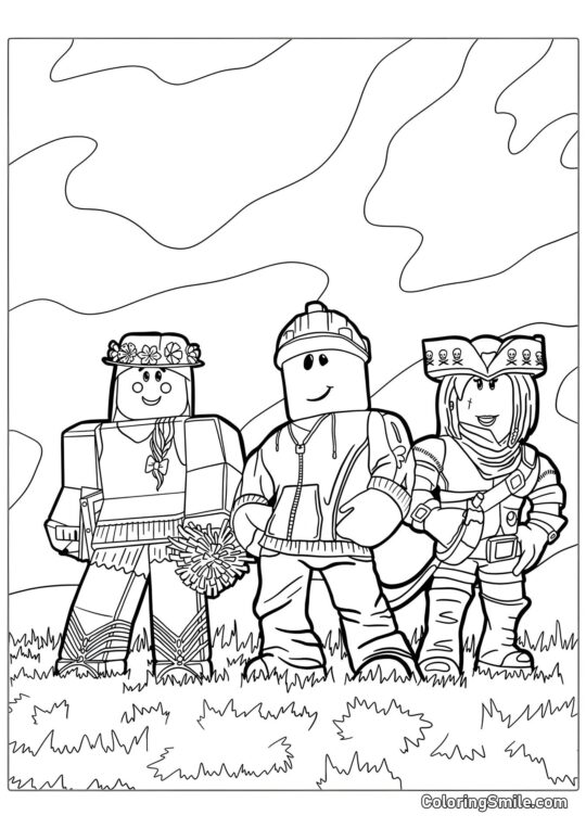 Personnages de Jeu Roblox - Page de Coloriage