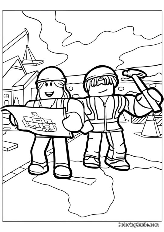 Peaux de Constructeur Roblox - Page de Coloriage
