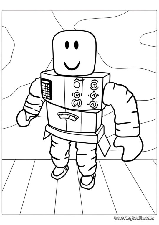 Monsieur Robot Roblox - Page de Coloriage