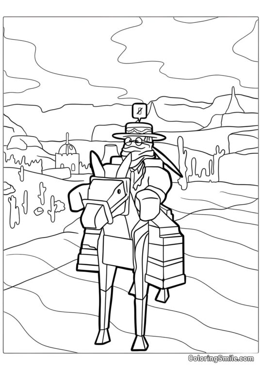 Roblox dans le Far West - Page de Coloriage