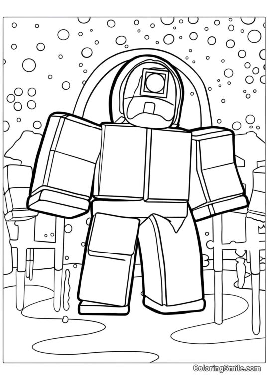 Squid Game dans Roblox - Page de Coloriage
