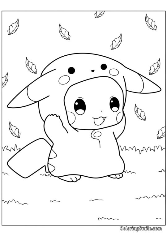 Pikachu bébé mignon Pikachu bébé mignon - Page de Coloriage