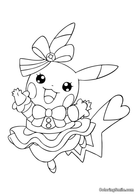 Fille Pikachu Fille Pikachu - Page de Coloriage