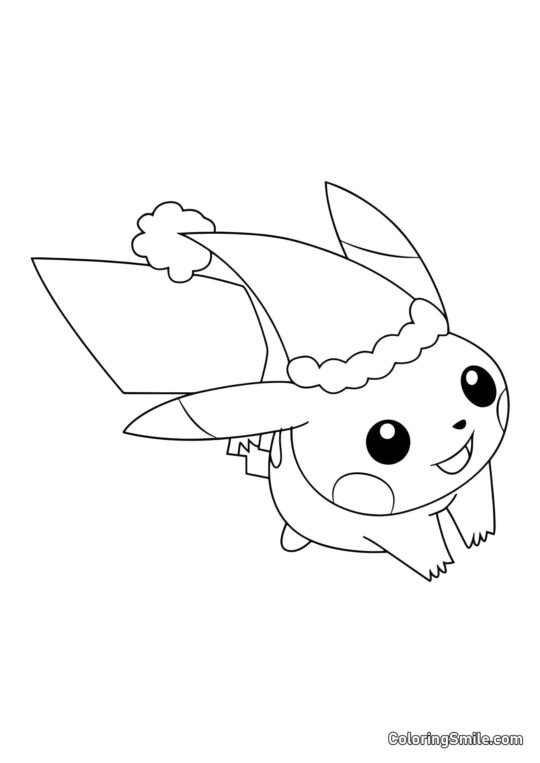 Pikachu pour le Nouvel An Pikachu pour le Nouvel An - Page de Coloriage