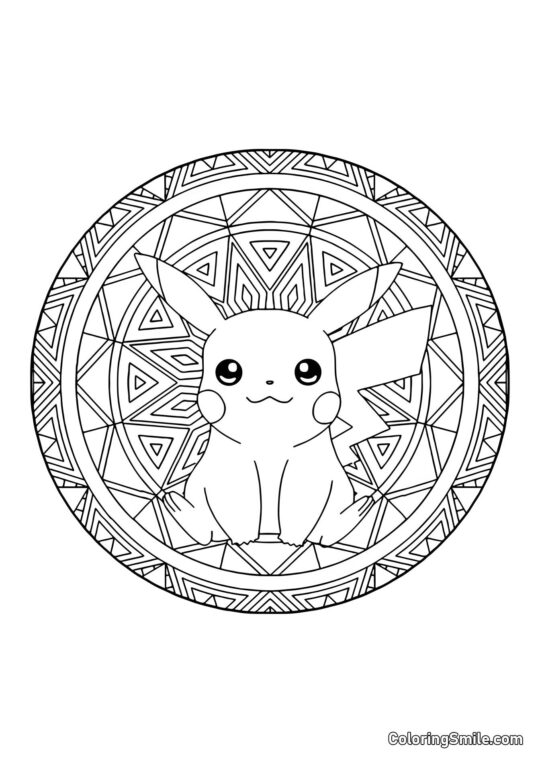 Pikachu mandala Pikachu mandala - Page de Coloriage