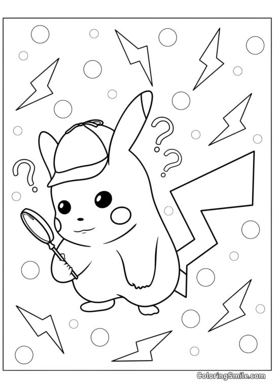 Détective Pikachu Détective Pikachu - Page de Coloriage