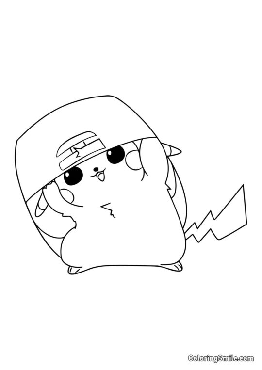 Pikachu rappeur Pikachu rappeur - Page de Coloriage