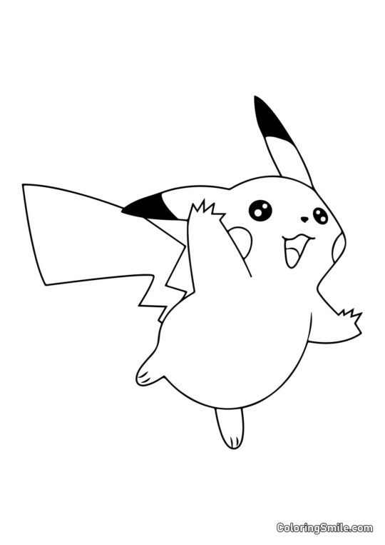 Pikachu optimiste Pikachu optimiste - Page de Coloriage