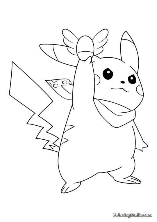 Pikachu a attrapé un snitch Pikachu a attrapé un snitch - Page de Coloriage