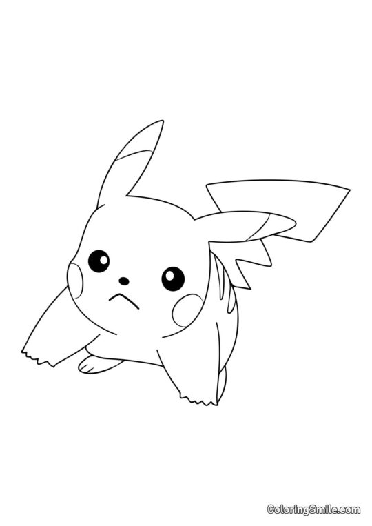 Pikachu dangereux Pikachu dangereux - Page de Coloriage