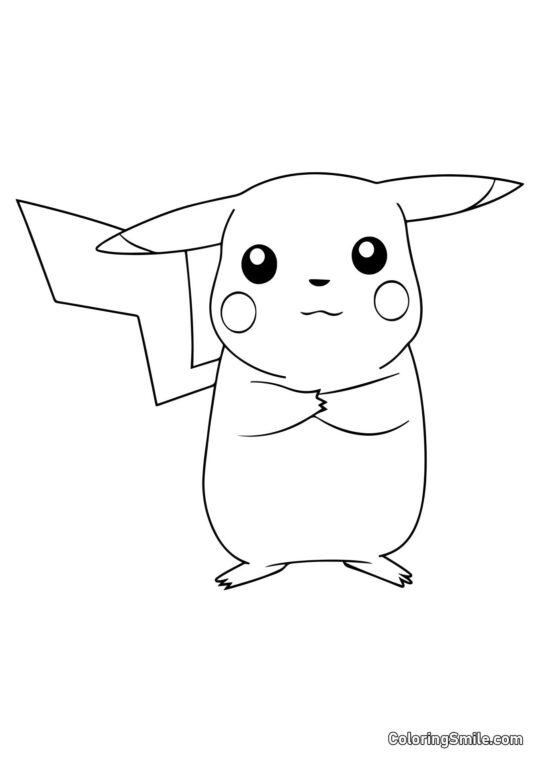 Pikachu demandant quelque chose Pikachu demandant quelque chose - Page de Coloriage