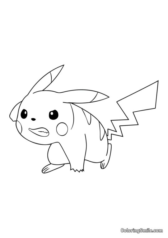 Pikachu prêt pour la bataille Pikachu prêt pour la bataille - Page de Coloriage