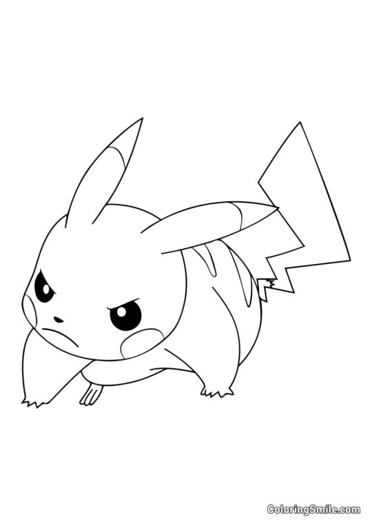 Pikachu s’est fâché Pikachu s’est fâché - Page de Coloriage
