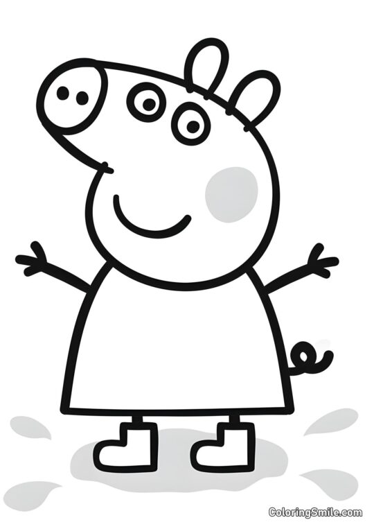 Peppa Pig Mignonne - Page de Coloriage