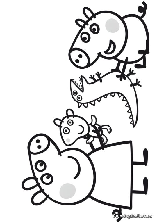 Peppa et les Jouets - Page de Coloriage