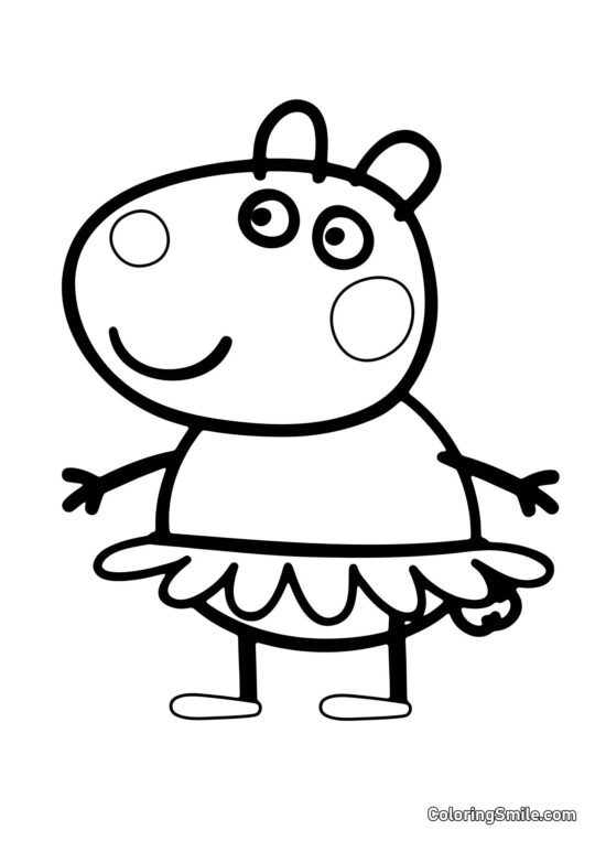Suzy – La Meilleure Amie de Peppa - Page de Coloriage