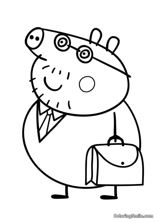 Papa Pig - Page de Coloriage