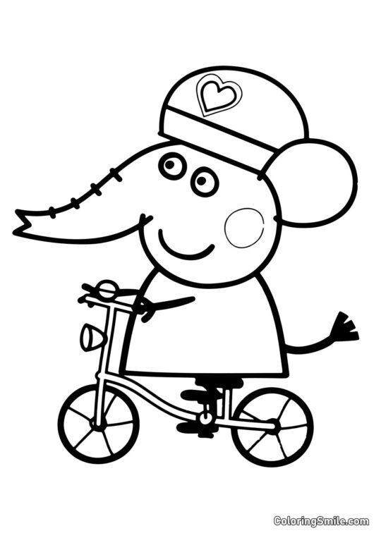 Emily à Vélo - Page de Coloriage