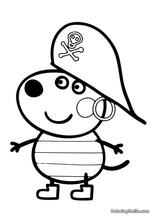 Pirate Peppa - Page de Coloriage