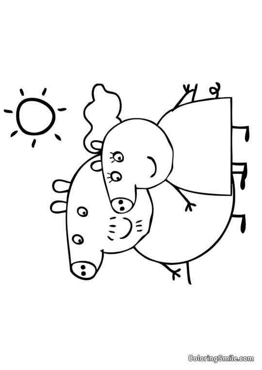 Papa Pig et Maman Pig - Page de Coloriage