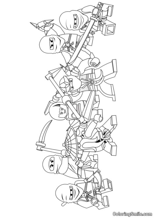 Tous les Ninjago - Page de Coloriage