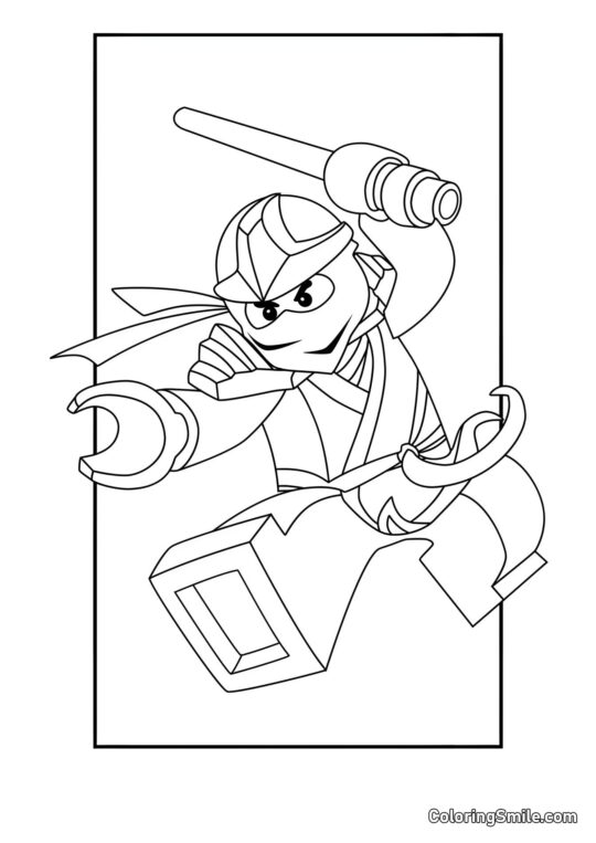 Zane – Ninja de Glace - Page de Coloriage