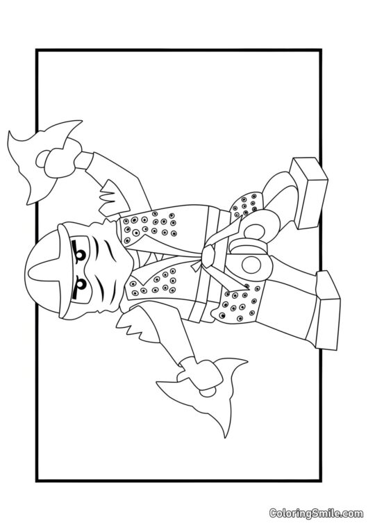 Ninja Vert - Page de Coloriage