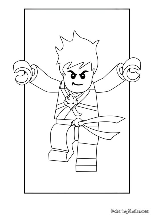 Kai – Ninja de Feu - Page de Coloriage