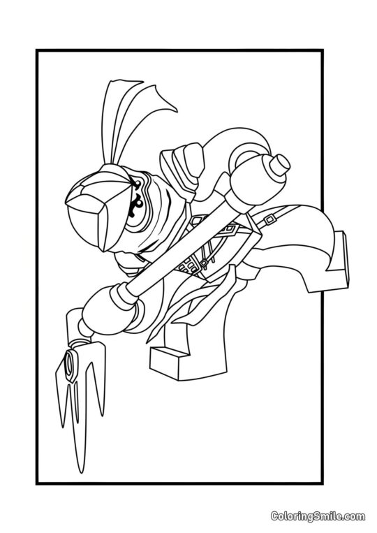 Cole – Ninja de Terre - Page de Coloriage