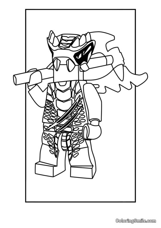 Guerrier Lizaru - Page de Coloriage