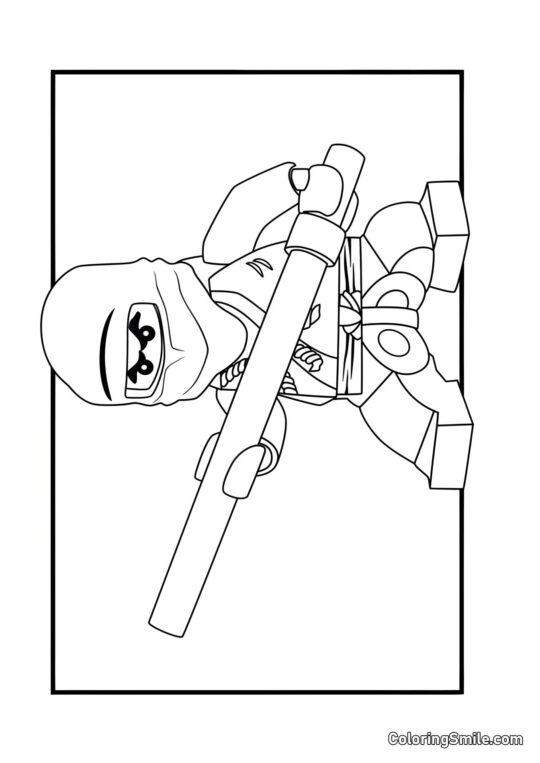 Ninja Noir - Page de Coloriage