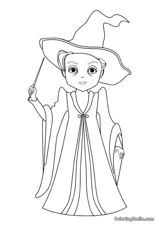 Minerva McGonagall en Cartoon - Page de Coloriage