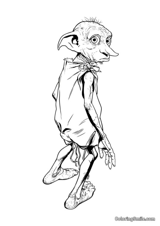 Dobby l&rsquo;Elfe de Maison - Page de Coloriage