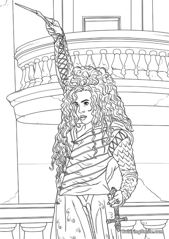 Bellatrix Lestrange - Page de Coloriage