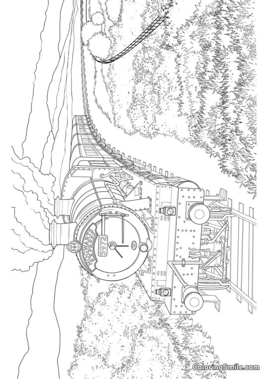 Hogwarts Express de Harry Potter - Page de Coloriage