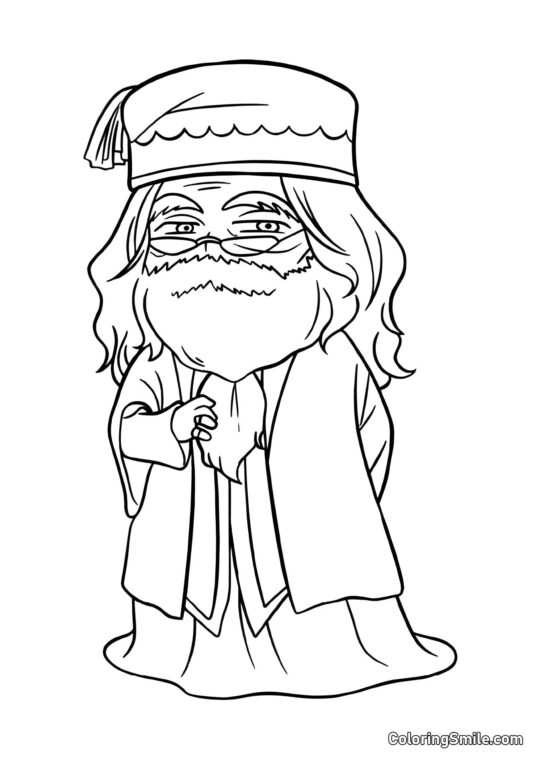 Chibi Dumbledore - Page de Coloriage