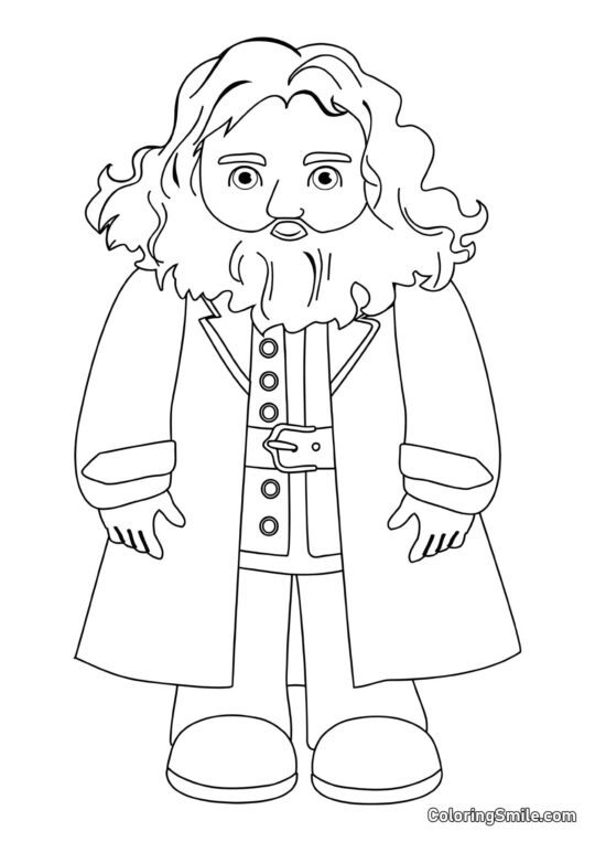 Rubeus Hagrid en Cartoon - Page de Coloriage