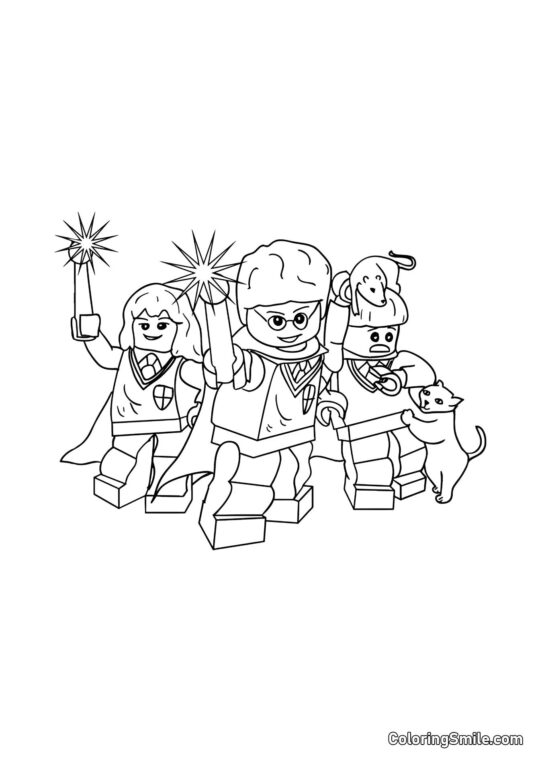 LEGO Harry, Hermione et Ron - Page de Coloriage
