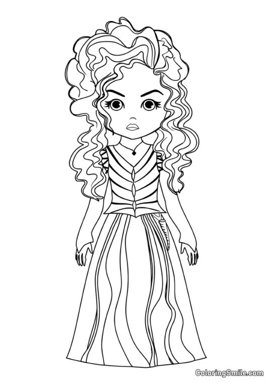 Bellatrix Lestrange en Cartoon - Page de Coloriage