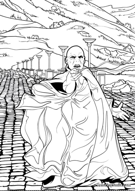 Lord Voldemort - Page de Coloriage